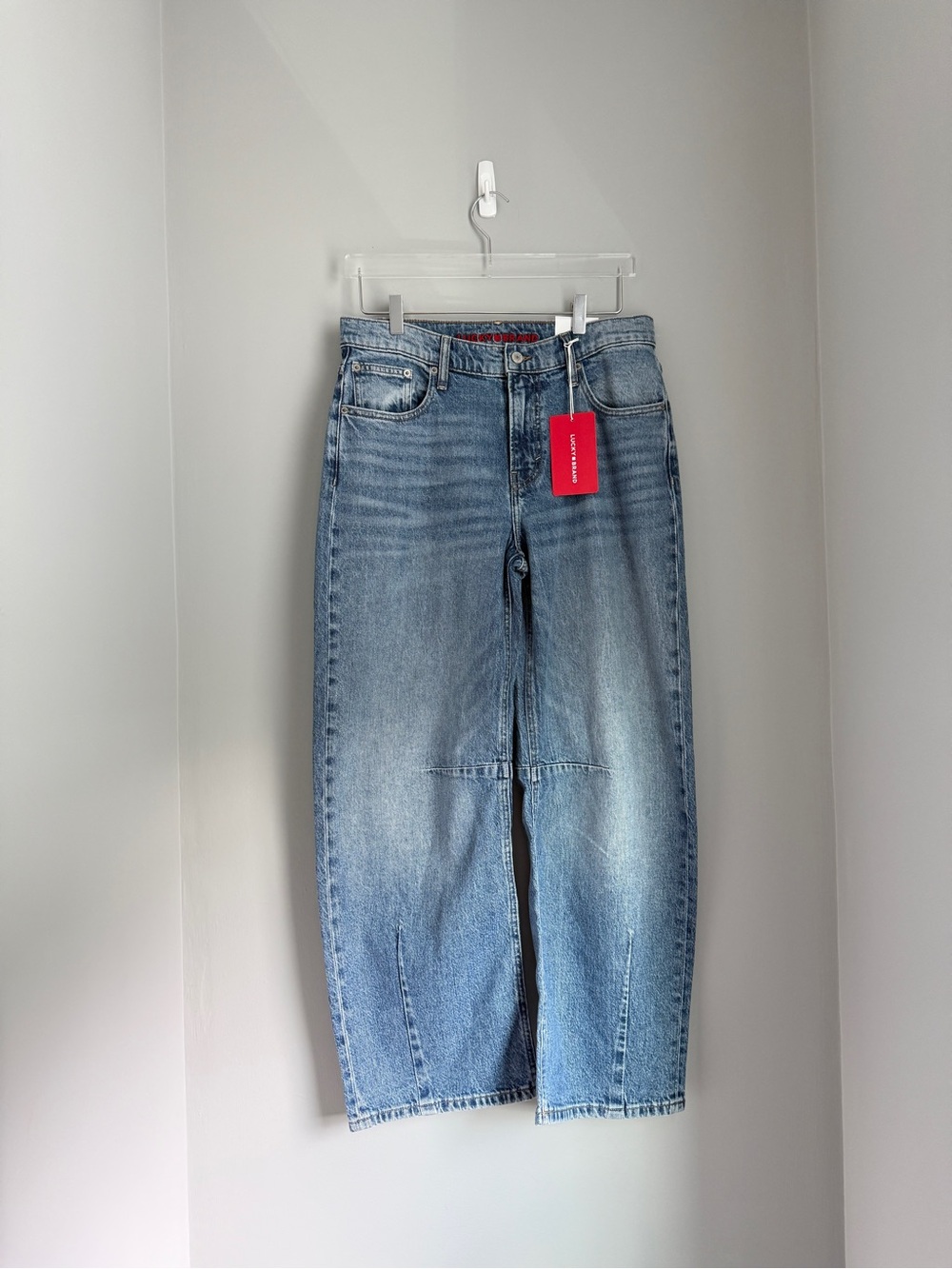 Lucky Brand Barrel Wide Leg Ankle Jeans Size 6/28 New NWT Medium Wash